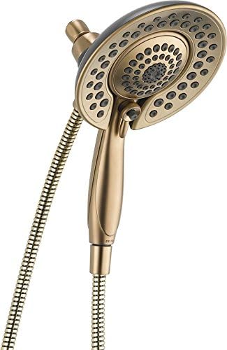 Delta Faucet 5-Spray In2ition 2-in-1 Dual Hand Held Shower Head with Hose, Champagne Bronze 58045-CZ