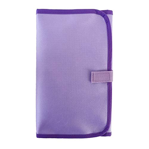 Anizer Travel Foldable Jewelry Rolls Bag Hanging Jewelry Organizer With 9 Zippered Clear Pockets Storage Pouch With Rotatable Hanger (Purple) #TOP7