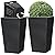 Shineloha 2 Pack Tall Planters + Baskets (Self Watering) (20" H) | Tall Planters for Outdoor & Indoor