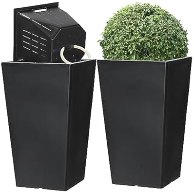 Shineloha 2 Pack Tall Planters + Baskets (Self Watering) (20" H) | Tall Planters for Outdoor & Indoor