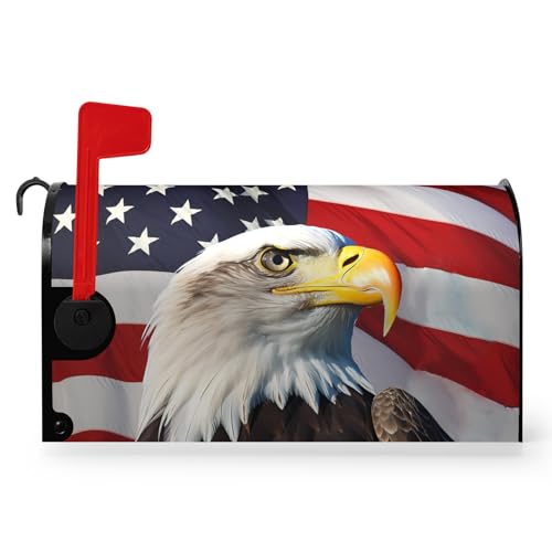 Dacawin Eagle Patriotic - Coperture magnetiche per cassette postali, formato standard, bandiere americane del 4 luglio degli Stati Uniti, copertura per cassetta postale, decorazione per ricordare il