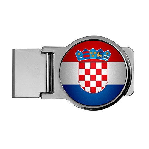 ExpressItBest Premium Money Clip - Flag of Croatia (Croat) - Round Design