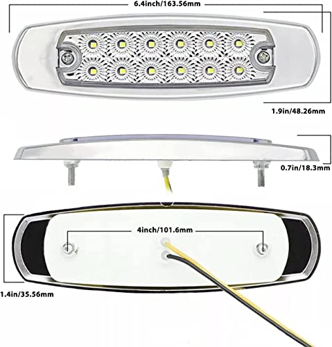 Edmiong 12Led Marine Boat Light,12V Ip68 Waterproof Boat Interior Light Night Fishing Light Boat Deck Lights Courtesy Lights, Yacht Lights For Pontoon Boat(White(10Pcs)) #TOP4