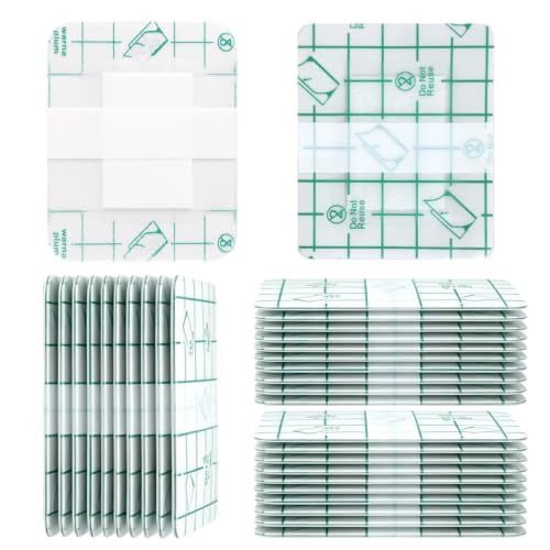 32 tiritas resistentes al agua, 6 x 7 cm, resistentes al agua para la ducha y la vida cotidiana, adecuadas para un cuidado ligero de la piel, cobertura segura para pequeñas heridas durante las