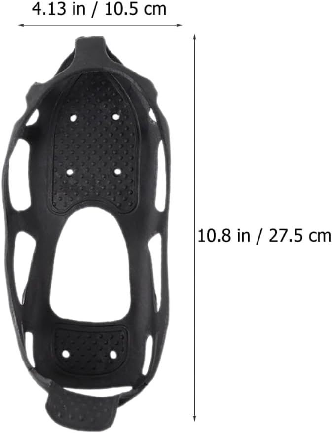 UPKOCH Non-Slip Ice Grippers Shoes Covers with 24-Spike Tep Material Climbing Anti-Skid Crampons for Outdoor Mountaineering, Fishing, Snow Hiking, XL Protective Traction Cleat