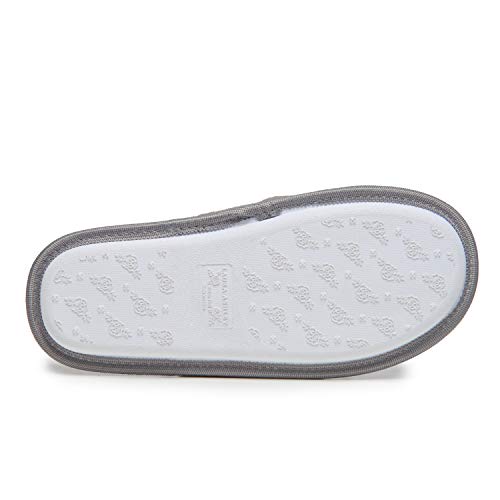 Image of Laura Ashley Ladies Embroidered Soft Terry Scuff Slipper