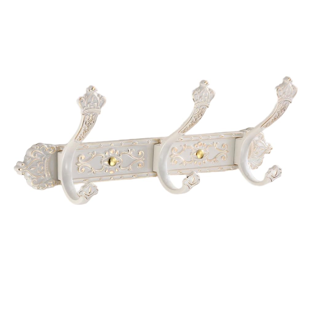 ZHOUXIAO Vintage Metal Coat Rack Wall Mounted with Hooks, Antique Heavy Duty Coat Hook Rail, Hat Robe and Towel Hooks Rack for Bathroom, Entryway, Mudroom 5hook