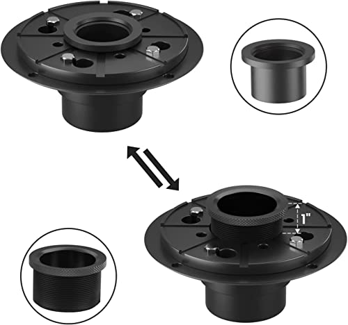 EXF 6-Inch Square Shower Drain with ABS Flange Base, Matte Black 304 Stainless Steel Floor Drain, Removable Grate and Hair Strainer for Modern Bathroom Remodels and Curbless Showers by EXF - Image 5
