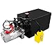 TOPDEEP Hydraulic Pump 20 Quart Double Acting Dump Trailer Hydraulic Pump DC 12V, Hydraulic Power Unit Metal Reservoir Horizontal Mount for Dump Truck Car Lifting Remotely Controlled