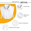 Fake Collar Detachable Dickey Collar Blouse Half Shirts Peter Pan Faux False Collar for Women & Girls Favors, White One Size