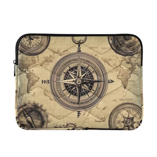 Funda para portátil 13-14 pulg resistente al agua con mapa