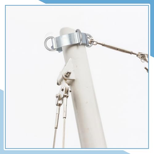 ElaraBerry 4 Pcs 3.6" D Ring Clamp for Sun Shade Sail Poles by ElaraBerry - Used condition - Image 3