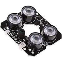CENPEK 850 nm Infrarot-LED-Array-Platine, IR-Beleuchtung mit IR-Reichweite bis zu 30 m, für alle Arten von Kamera-Modulen, Leistung DC 12 V