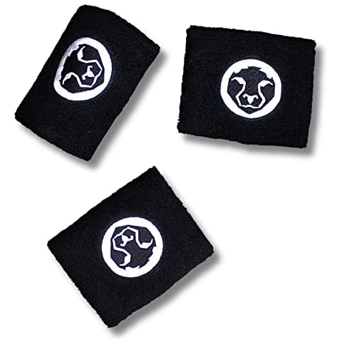 Mammal Strength Wrist Sweatbands - Set of 2 - Black - Men & Women - Sweat-Wicking - Cross Training, Functional Fitness, Olympic Lifting, Weightlifting Cover