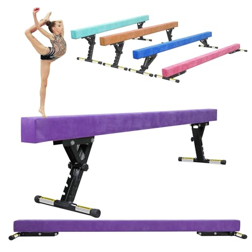 SportBob Schwebebalken Kinder Klappbar 244cm, 5 Höhen Einstellbar, Hohe und Niedrige Ebene, Balken Turnen Balancierbalken für Zuhause Outdoor Indoor Training, Gymnastikbalken Trainingsgeräte mit Bein SportBob Schwebebalken Kinder Klappbar 244cm, 5 Höhen Einstellbar, Hohe und Niedrige Ebene, Balken Turnen Balancierbalken für Zuhause Outdoor Indoor Training, Gymnastikbalken Trainingsgeräte mit Bein