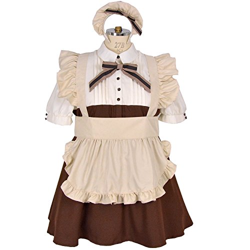 大人気新品 ブラウン メイド服 Jillコラボ ミニワンピース