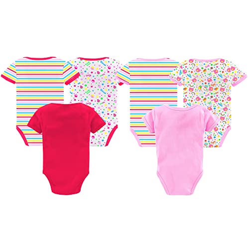 Image of Kidbee Newborn Baby Half Sleeve Cotton Sleepsuits /Half Romper /Bodysuit /Onesies (Set of 6)