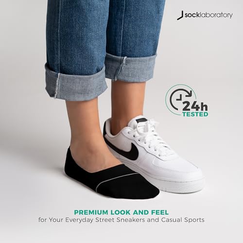 Invisible Socks - Odor Resistant, Breathable - Silver Infused Cotton White/Black/Monochrome4