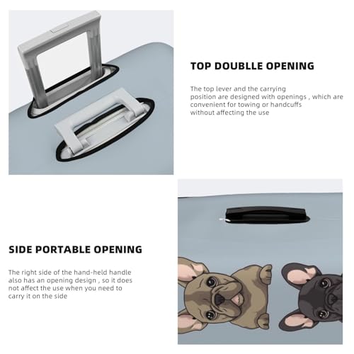 Travel Luggage Cover french bulldog Suitcase Protector Elastic Washable Stretch Suitcase Protector Anti-Scratch Travel Suitcase Cover Fit 18-32 Inch Luggage4