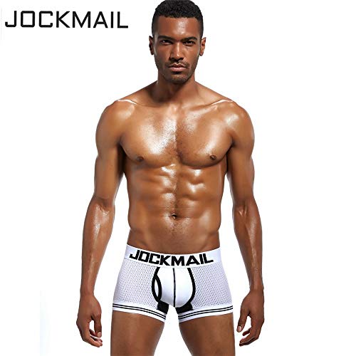 JOCKMAIL Boxer Men Mesh U Pouch Underwear Underpants Cueca Cotton Pants Trunks Boxer Shorts3