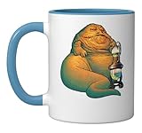 Star Wars Jabba the Hutt Pose Ceramic Mug, Blue/White