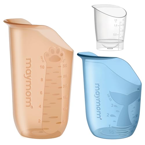 Maymom Drinking & Infant Feeding Cup Set, Training Kit for Newborns Elderly Dysphagia Care, 1oz Feeding Cup, 100mL & 300mL Nosey Cup