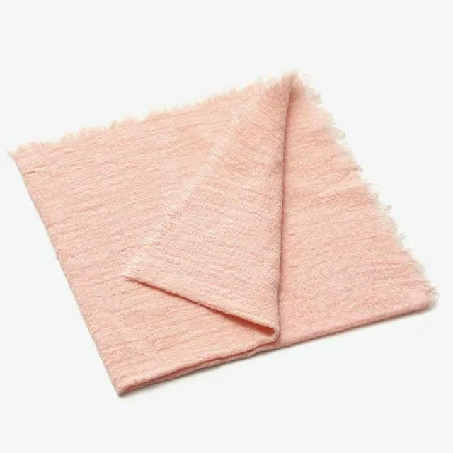 Serviettes en Gaze Rose Clair pour Table de Mariage Bohème et Romantique