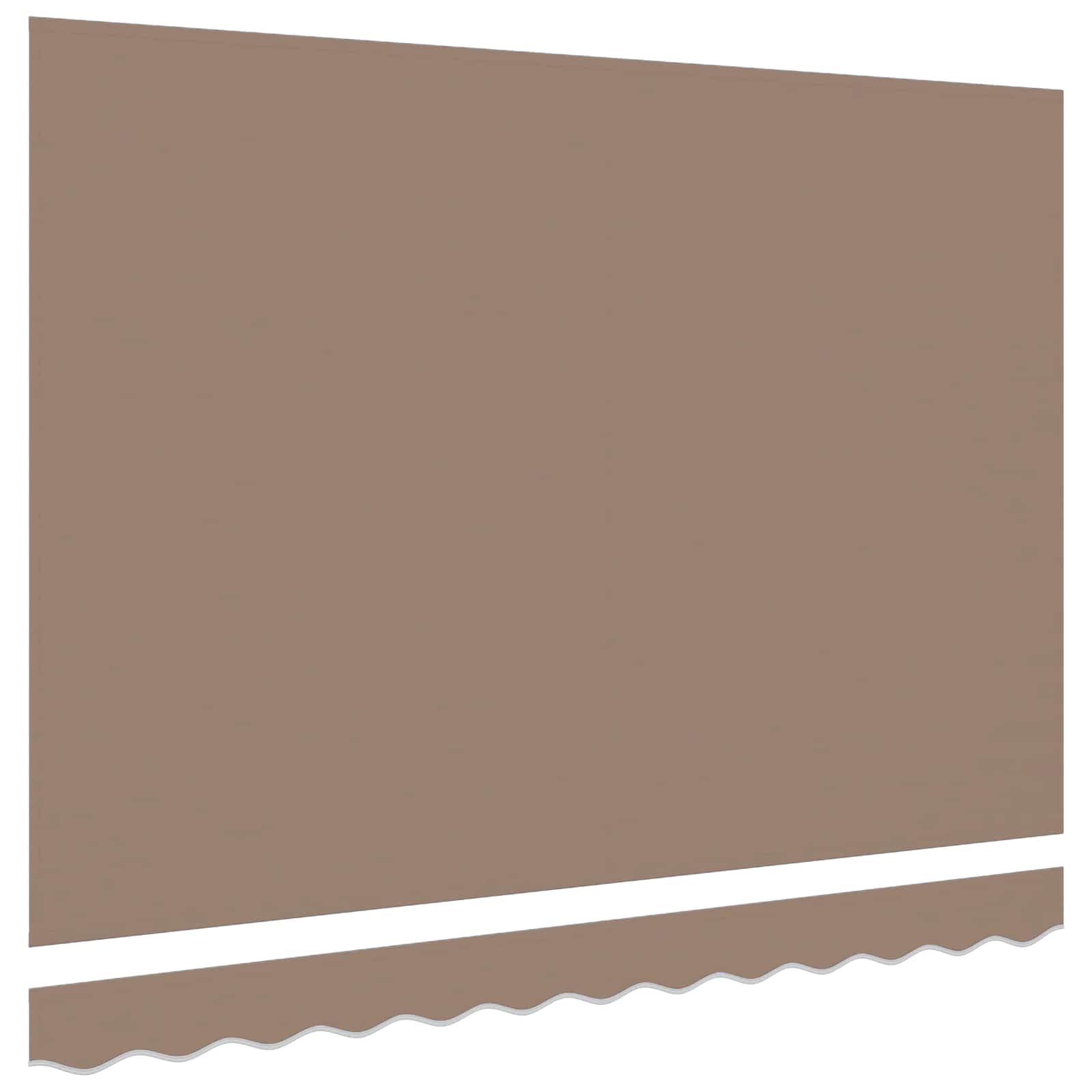 Toile Store Banne Polyester, Extérieur, Taupe, 1 Toile + 1 Lambrequin