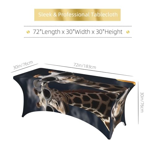 Nappe de table rectangulaire imperméable et infroissable en élasthanne stretch 1,8 m - 5