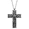 GXGM Collana con gioco di calamari, a forma di croce con scomparto segreto, collana con ciondolo croce, collane con design in metallo 3D