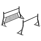 TMS 800Ibs Capacity Universal Extendable Steel Pickup Truck Rack with Removable Window Protector...