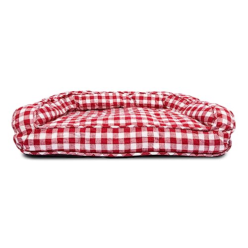 Harry Barker Red Buffalo Check Lounger Large