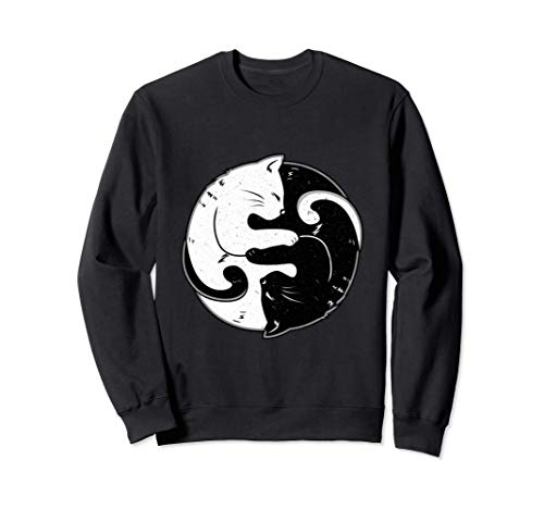 Amante de los gatos Ying Yang - Meditación del Budismo Sudadera