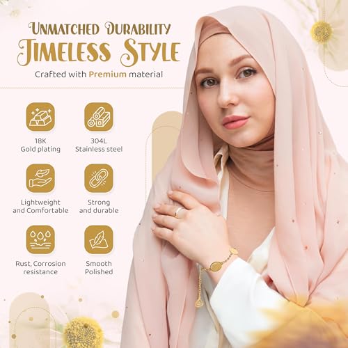 Elegant Ayatul Kursi Bracelet with Allah Pendant - Perfect Islamic Gifts Islamic Jewerly for Women: Ramadan New Year Special Arabic Bracelet2