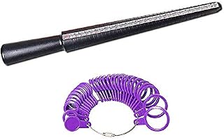 Ring Sizer UK Rings Size Measurement Scales Tools Ring Mandrel Ring Gauge 33pcs Rings Measurements with Finger Sizing Measuring Stick UK Sizes A-Z6 Plastic for Women & Men