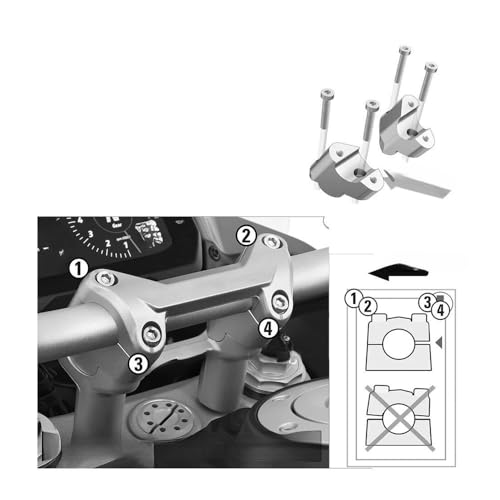 Accessoires d'augmentation guidon Multistrada V4 S riser barre de serrage