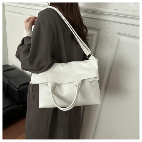 Sac à main texturé blanc la mode tendance grande capacité - 8