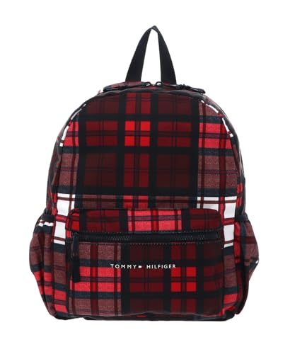 Sac à dos Tommy Hilfiger au motif écossais rouge foncé, l'accessoire tendance TH Essential