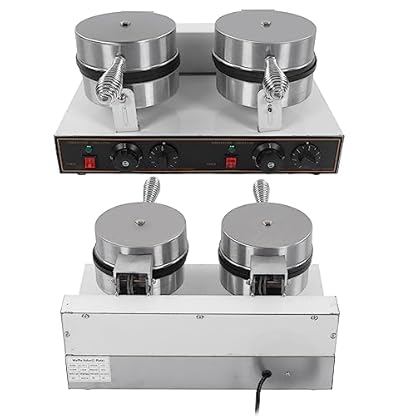 Doppel-Waffeleisen 2400W, Schnelles Aufheizen Antihaftbeschichtung isolierter Griff Kommerzielle Waffelmaschine für leckere Waffeln Waffeleautomat Waffeln Maschine (EU-Stecker 220 V) – Bild 6