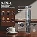 zxfcfo Portable Coffee Maker Espresso Machine, 3-In-1 Travel Coffee Maker, Cafetera Portatil Expreso with Small Tea Cup, Compatible with Ground Coffee & NS Capsule for RV, Hiking,Camping