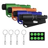 4 Pack Window Breaker Seatbelt Cutter Car Window Breaker Tool – Emergency-Proven 3-in-1 Escape Tool with Glass Breaker, Seatbelt Cutter & Whistle – Portable Keychain Design, Multi-Car Safety Kit