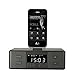 Produktbild HEDDK Gute Qualität Bedside Wecker Bluetooth Lautsprecher FM Radio Lightning Dock für iPhone 5 5S 5C 6 6+ 6S 7 7+ iPad Air Mini iPod, Black