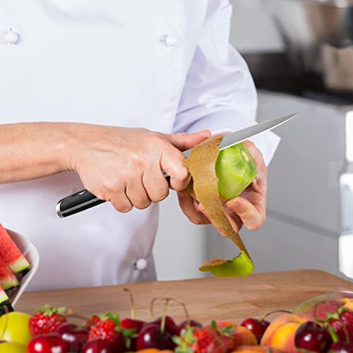 Kitory Utility Knife, 5 Inch Fine-Edge Kitchen Knife, Table Knives Sharp German High Carbon Stainless Steel, Full Tang Pakkawood Handle With Gift Box - Metadrop Series #TOP4