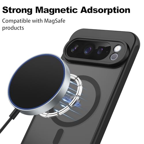 Image of Tobfit Magnetic Case for Google Pixel 10 Pro XL Phone Case, Soft-Touch, Shockproof, DustProof, Full Body Translucent Matte Back