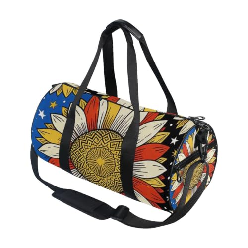 Bolsa deportiva ligera redonda que soluciona el desorden con su útil bolsillo interior secreto