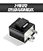 Zlirfy 2 Pin Electronic Flasher Relay,Turn Signal Flasher for Led Lights,12V LED Electronic Turn Signal Flasher Relay,Waterproof Automotive Replacement Flashers,Universal LED Flash Relays