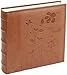Golden State Art, Wedding Family Baby Holiday Photo Album Christmas, Vacation, Anniversary Photography book for 200 4x6 Pictures Pockets with Memo, 2 Per Page Large Capacity Brown Scroll Embossed Faux Leather