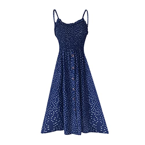 Robe de soirée bleue taille M imprimée pois légers