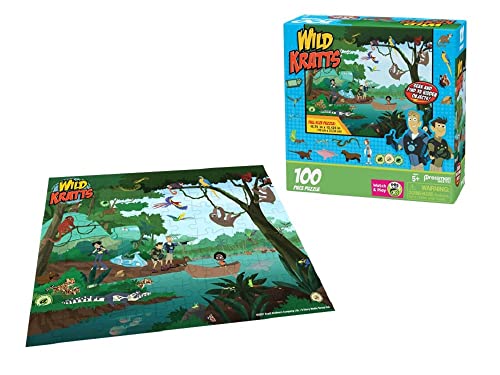 Wild Kratts Seek And Find 100Pc Puzzle - Seek And Find 15 Hidden Objects! - 15.75" X 13.125" Completed Size By Pressman #TOP1