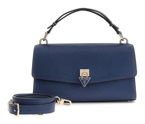 Sac à main bleu marine GUESS Patsie avec poignée supérieure et rabat élégant